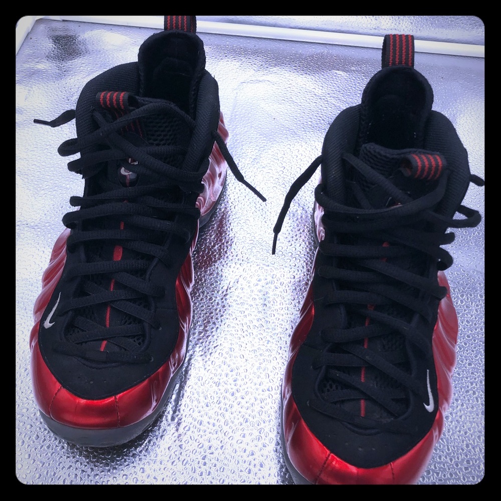 💯%Authentic Used Air Foamposite One 'Metallic Red